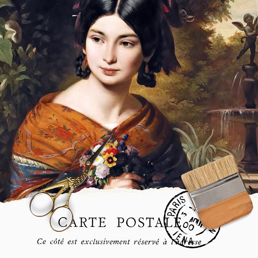 Vintage Woman Flowers Tissue Paper Tissuepapier