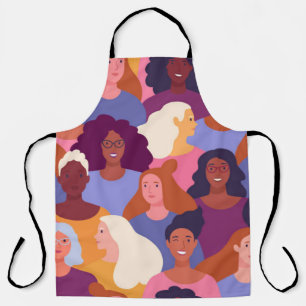 Vintage Women of the World Pattern Schort