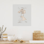 Vintage Womens Bicycle Riding Pant Patent Poster (Keuken)