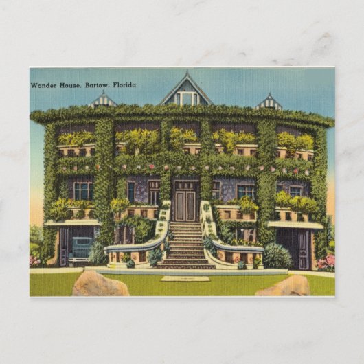 Vintage, Wonder House, Bartow, Florida Briefkaart (Voorkant)