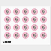 Vintage Wonderland konijn Ronde Sticker (Vel)