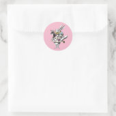 Vintage Wonderland konijn Ronde Sticker (Tas)