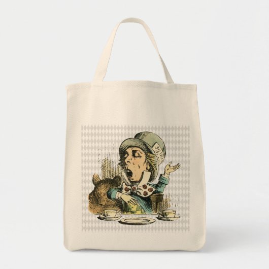 Vintage Wonderland Mad Hatter Tote Bag (Voorkant)