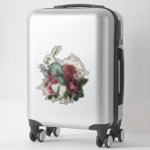 Vintage Wonderland Rabbit Collage Vinyl Sticker (Koffer)