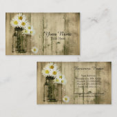 Vintage Wood en Mason Jar Visitekaartje (Voorkant / Achterkant)