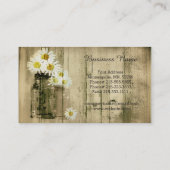 Vintage Wood en Mason Jar Visitekaartje (Achterkant)