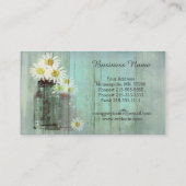 Vintage Wood en Mason Jar Visitekaartje (Achterkant)