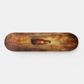 Vintage wooden skateboard with beer (Horizontaal)