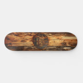 Vintage wooden skateboard with beer sign (Horizontaal)