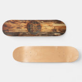 Vintage wooden skateboard with beer sign (Horizontaal)