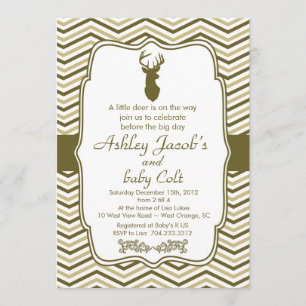 Vintage Woodland Buck Baby Baby shower Kaart