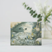 Vintage Woodland Faerie Briefkaart (Staand voorkant)