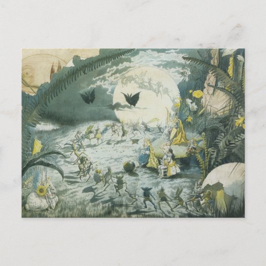 Vintage Woodland Faerie Briefkaart (Voorkant)