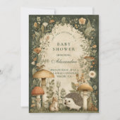 Vintage Woodland Mushroom Baby Shower Kaart (Voorkant)