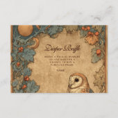 Vintage Woodland Owl Diapper Raffle  Informatiekaartje (Voorkant)