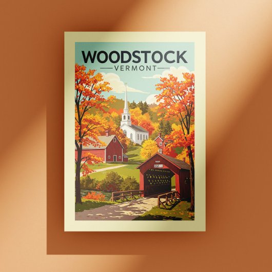 Vintage Woodstock Vermont Briefkaart