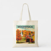 Vintage Woodstock Vermont Tote Bag (Achterkant)