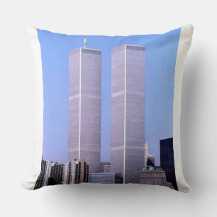 Vintage World Trade Center Twin Towers NYC Poster  Kussen