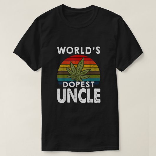 Vintage Worlds Dopest Uncle Weed  T-shirt (Design voorkant)