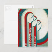 Vintage WPA Federal Theatre A Christmas Carol Feestdagenkaart (Voorkant / Achterkant)