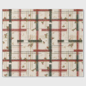 Vintage Wrapping Paper Christmas Gift Wrap Roll Cadeaupapier (Vlak)