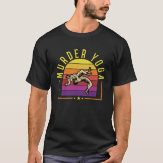 Vintage Wrestling Murder Yoga Whistler Humor T-shirt