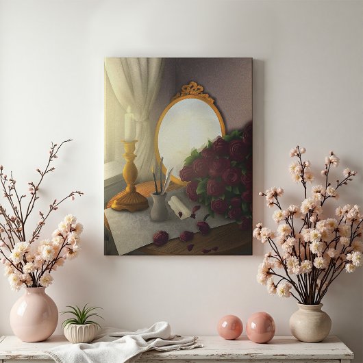 Vintage Writing Desk Canvas Afdruk