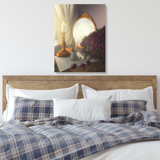 Vintage Writing Desk Canvas Afdruk (Insitu (Slaapkamer))