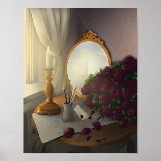 Vintage Writing Desk Poster (Voorkant)