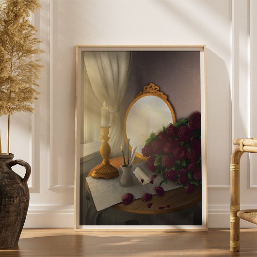 Vintage Writing Desk Poster 