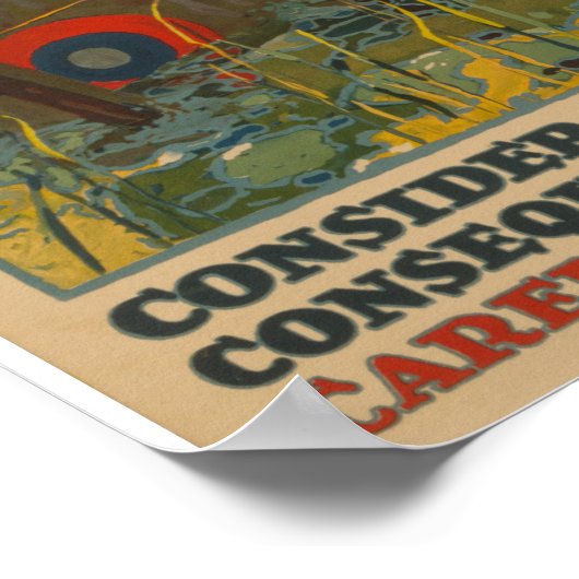 Vintage WW 1 Propaganda-Poster Poster (Hoek)