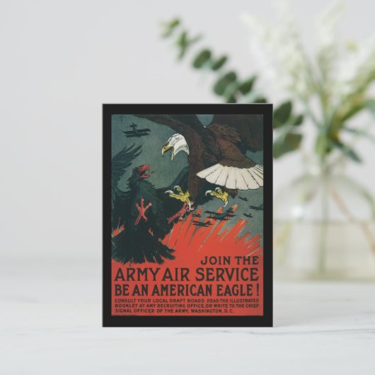 Vintage WWWI-Poster Briefkaart (Staand voorkant)