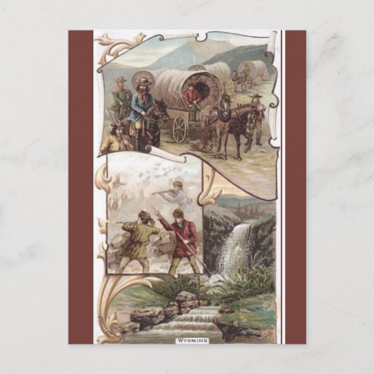 Vintage Wyoming Briefkaart (Voorkant)