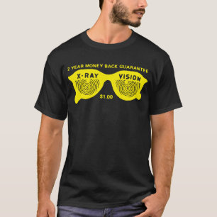 Vintage "X-Ray Vision" Comics en Afbeelding T-Shir T-shirt