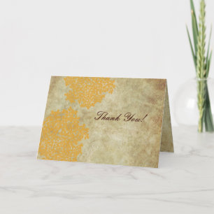 Vintage Yellow Queen Ann's Lace Dank je Bedankkaart