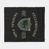 Vintage Yellowstone Nationaal Park Fleece Deken (Voorkant (Horizontaal))