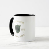 Vintage Yellowstone Nationaal Park Mok (Voorkant links)