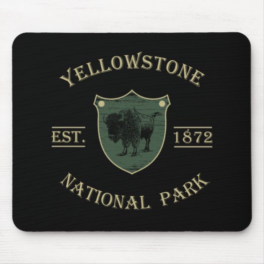 Vintage Yellowstone Nationaal Park Muismat (Voorkant)