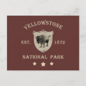 Vintage Yellowstone National Park Feestdagenkaart (Voorkant)