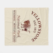 Vintage Yellowstone National Park Fleece Deken (Voorkant (Horizontaal))