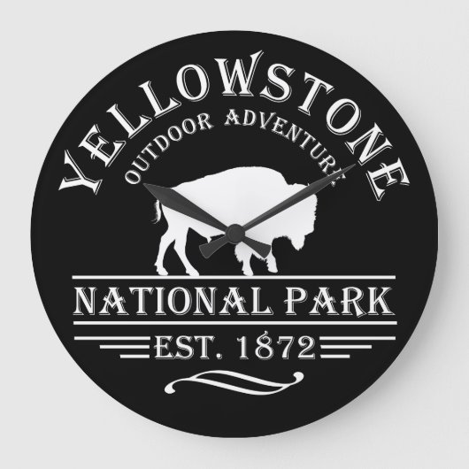 Vintage Yellowstone National Park Grote Klok (Voorkant)