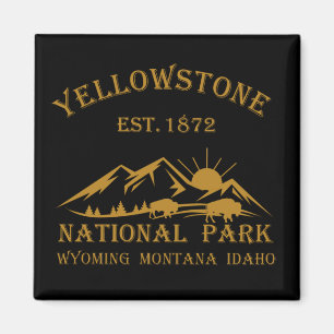 Vintage Yellowstone National Park Magneet