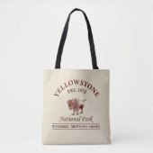 Vintage Yellowstone National Park Tote Bag (Voorkant)