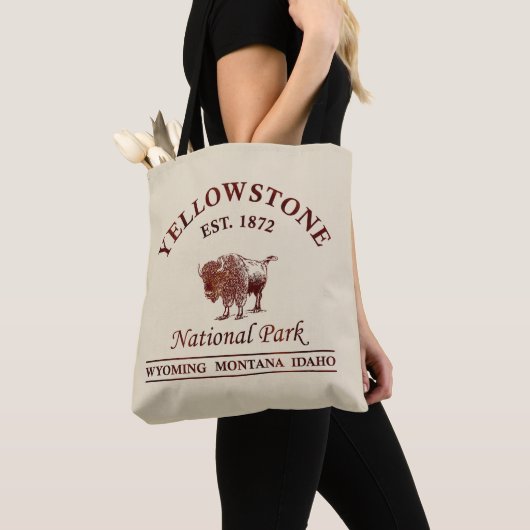 Vintage Yellowstone National Park Tote Bag (Dichtbij)