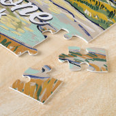 Vintage Yellowstone Old Faithful Van Gogh Style Legpuzzel (Zijkant)