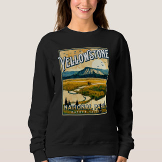 Vintage Yellowstone Park Poster Hayden Valley Pain Trui