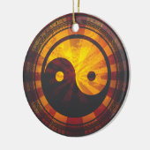 Vintage Yin Yang Keramisch Ornament (Links)