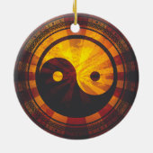 Vintage Yin Yang Keramisch Ornament (Achterkant)