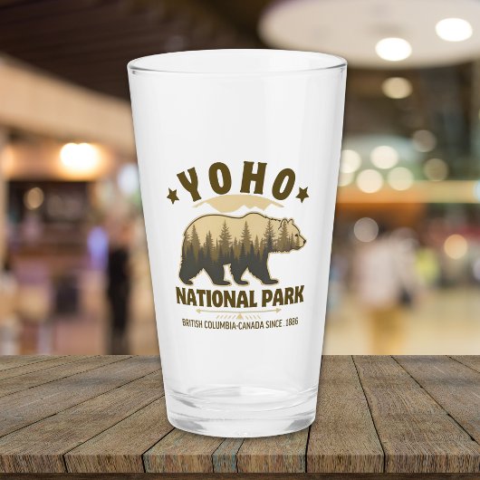 Vintage Yoho Bear Design – British Columbia Glas