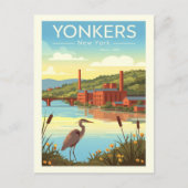 Vintage Yonkers New York Briefkaart (Voorkant)